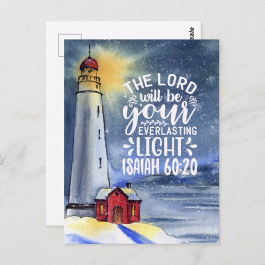 Isaiah 60:20 De Heer zal uw licht zijn Briefkaart (Voorkant / Achterkant)