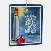 Isaiah 60:20 De Heer zal uw licht zijn Keramisch Ornament (Rechts)