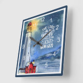 Isaiah 60:20 De Heer zal uw licht zijn Vierkante Klok (Hoek)