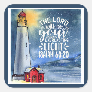 Isaiah 60:20 De Heer zal uw licht zijn Vierkante Sticker