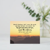 Isaiah 60:2 Darkness bedekt de aardBijbel Briefkaart (Staand voorkant)