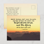 Isaiah 60:2 Darkness bedekt de aardBijbel Briefkaart (Voorkant / Achterkant)