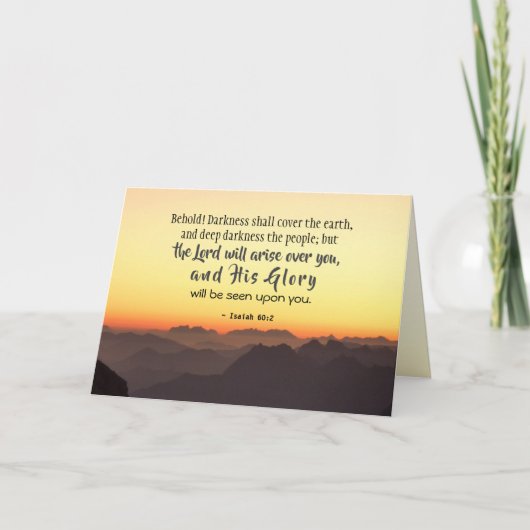 Isaiah 60:2 Darkness bedekt de aardBijbel Kaart (Voorkant)