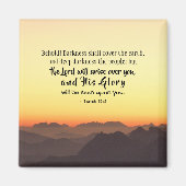 Isaiah 60:2 Darkness bedekt de aardBijbel Magneet (Voorkant)