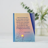 Isaiah 61:10 Ik ben erg blij in de Bijbel van de H Briefkaart (Staand voorkant)