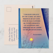 Isaiah 61:10 Ik ben erg blij in de Bijbel van de H Briefkaart (Voorkant / Achterkant)