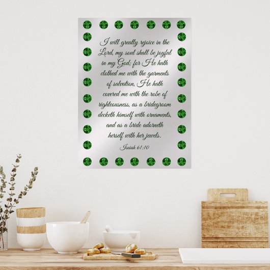 Isaiah 61:10 Poster (Keuken)
