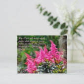 Isaiah 61:11 Roze Floral Inspirerend Briefkaart (Staand voorkant)