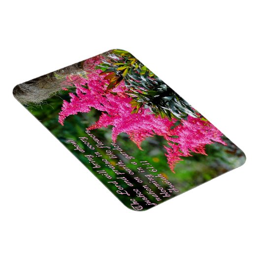 Isaiah 61:11 Roze Floral Inspirerend Magneet (Rechterzijde)
