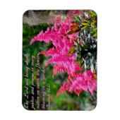 Isaiah 61:11 Roze Floral Inspirerend Magneet (Verticaal)
