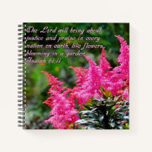 Isaiah 61:11 Roze Floral Inspirerend