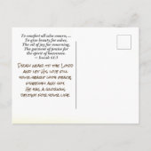 Isaiah 61:1.3 Bind omhoog de gekrukte, Manuscript Briefkaart (Achterkant)