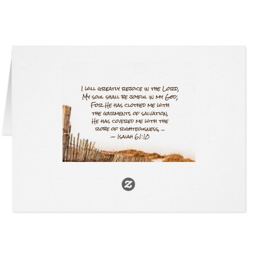 Isaiah 61:1,3 Bind up the brokenhearted, Card (Achterkant Horizontaal)