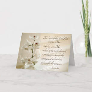 Isaiah 61:1.3 De geest van de Heer staat op mij Kaart