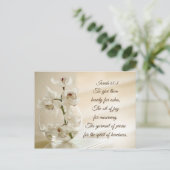 Isaiah 61:3 Beauty for Ashes, Bijbelverse, Orchid Briefkaart (Staand voorkant)