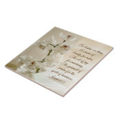 Isaiah 61:3 Beauty for Ashes, Bijbelverse, Orchid Tegeltje (Zijkant)