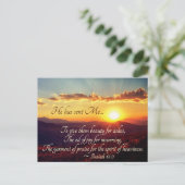 Isaiah 61:3 Hij stuurde me om Beauty voor Ashes te Briefkaart (Staand voorkant)