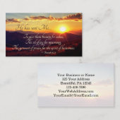 Isaiah 61:3 Olie van Joy voor rouw, Bijbelverse Visitekaartje (Voorkant / Achterkant)