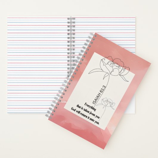 Isaiah 61:3 Spiral Notebook  Notitieboek (Binnen)