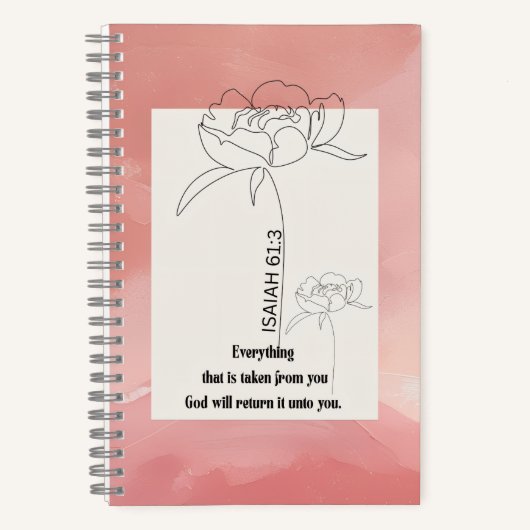 Isaiah 61:3 Spiral Notebook Notitieboek (Voorkant)
