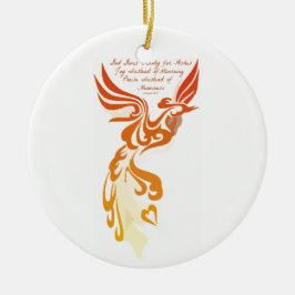 Isaiah 61 Phoenix Ceramic Circle Ornament