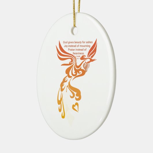 Isaiah 61 Phoenix Oval Ceramic Ornament (Links)