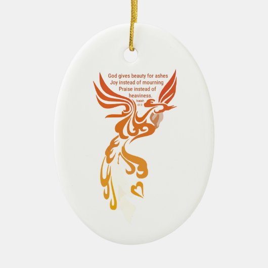 Isaiah 61 Phoenix Oval Ceramic Ornament (Voorkant)