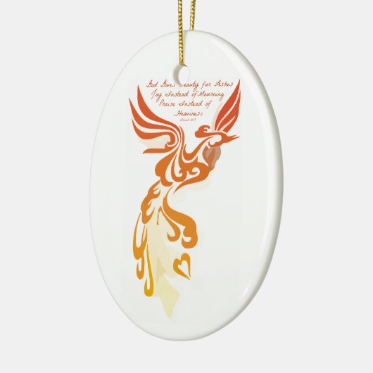 Isaiah 61 Phoenix Oval Ceramic Ornament (Links)