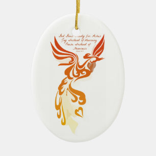 Isaiah 61 Phoenix Oval Ceramic Ornament