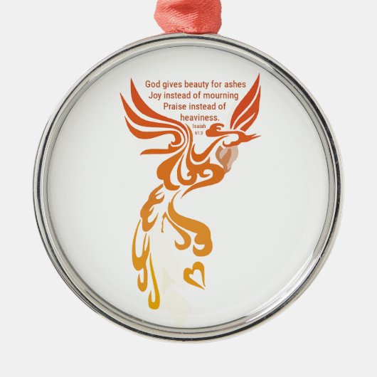 Isaiah 61 Phoenix Premium Round Ornament (Voorkant)