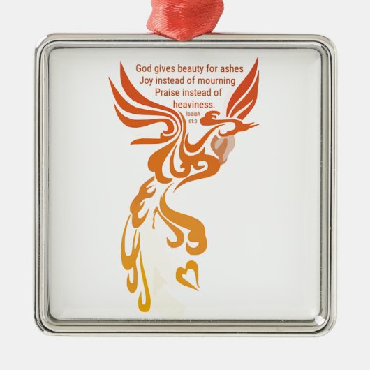 Isaiah 61 Phoenix Premium Square Ornament (Voorkant)