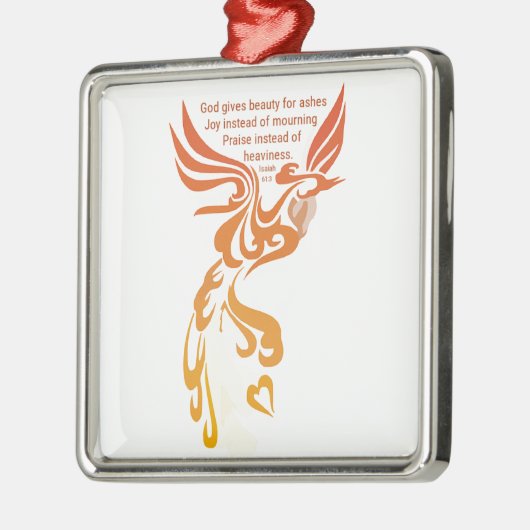Isaiah 61 Phoenix Premium Square Ornament (Links)