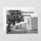 Isaiah 62:6 op de muren van Jeruzalem Briefkaart (Voorkant / Achterkant)