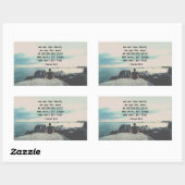 Isaiah 64:4 geen gehoor, bijbelverse rechthoekige sticker (Vel)