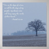 Isaiah 65:22 Bijbelverse Poster (Voorkant)