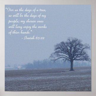 Isaiah 65:22 Bijbelverse Poster