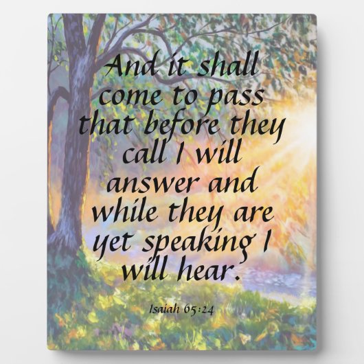 Isaiah 65:24 fotoplaat (Voorkant)