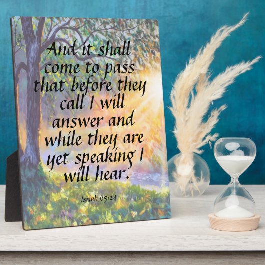 Isaiah 65:24 fotoplaat (Zijkant)