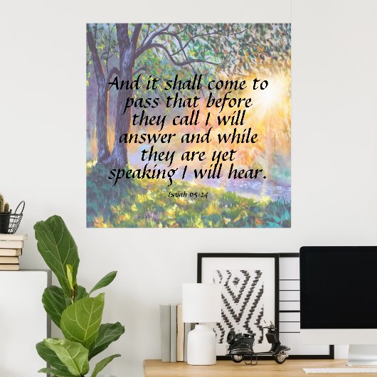 Isaiah 65:24 poster (Thuiskantoor)