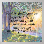 Isaiah 65:24 poster (Voorkant)