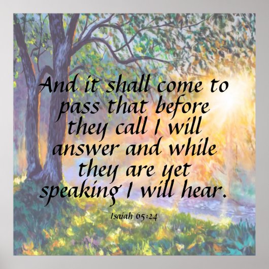 Isaiah 65:24 poster (Voorkant)