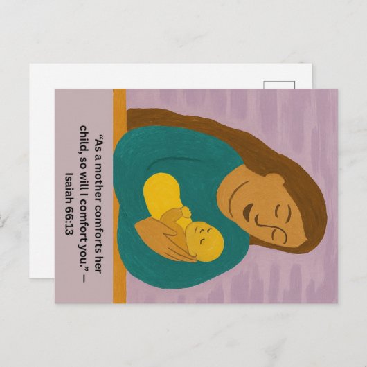 Isaiah 66:13 Comforting Mother and Baby Postcard Briefkaart (Voorkant / Achterkant)