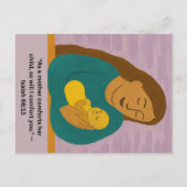 Isaiah 66:13 Comforting Mother and Baby Postcard Briefkaart (Voorkant)