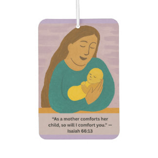 Isaiah 66:13 Comforting Mother and Baby Postcard Luchtverfrisser