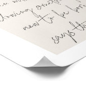 Isaiah 66:9 Minimale Boho Beige Arch Script Poster (Hoek)