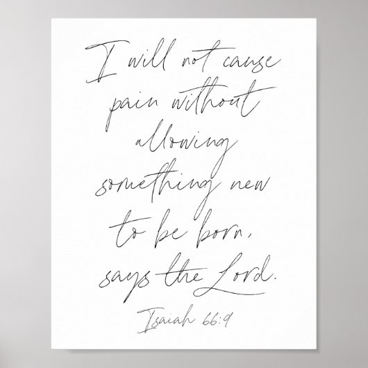 Isaiah 66:9 poster (Voorkant)