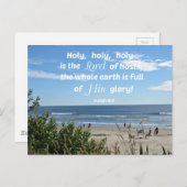 Isaiah 6:3 Heilig, heilig, heilig is de Heer van d Briefkaart (Voorkant / Achterkant)