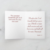 Isaiah 7:14-kerstkaart feestdagen kaart (Binnen)