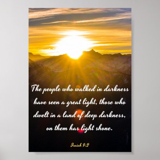 Isaiah 9:2 - Bijbelse versie Poster (Voorkant)
