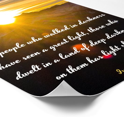 Isaiah 9:2 - Bijbelse versie Poster (Hoek)
